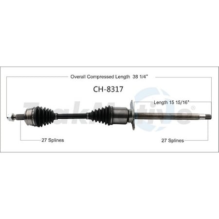 Surtrack Axle Cv Axle Shaft, Ch-8317 CH-8317